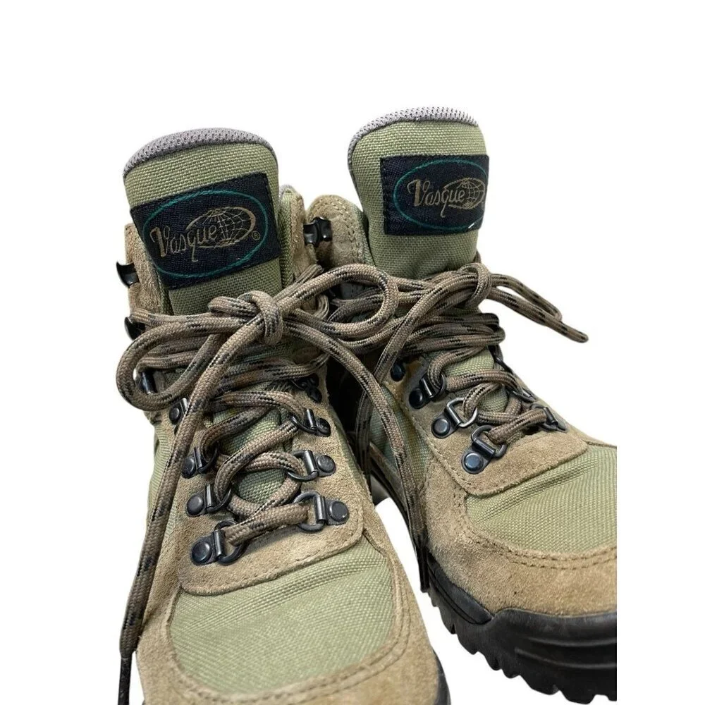 Vintage Vasque Hiking Boots Men’s US 6.5 Brown Suede Trail Ankle Padded